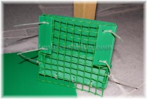 Secure mesh on with cable ties