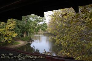 From within the bridge looking out.